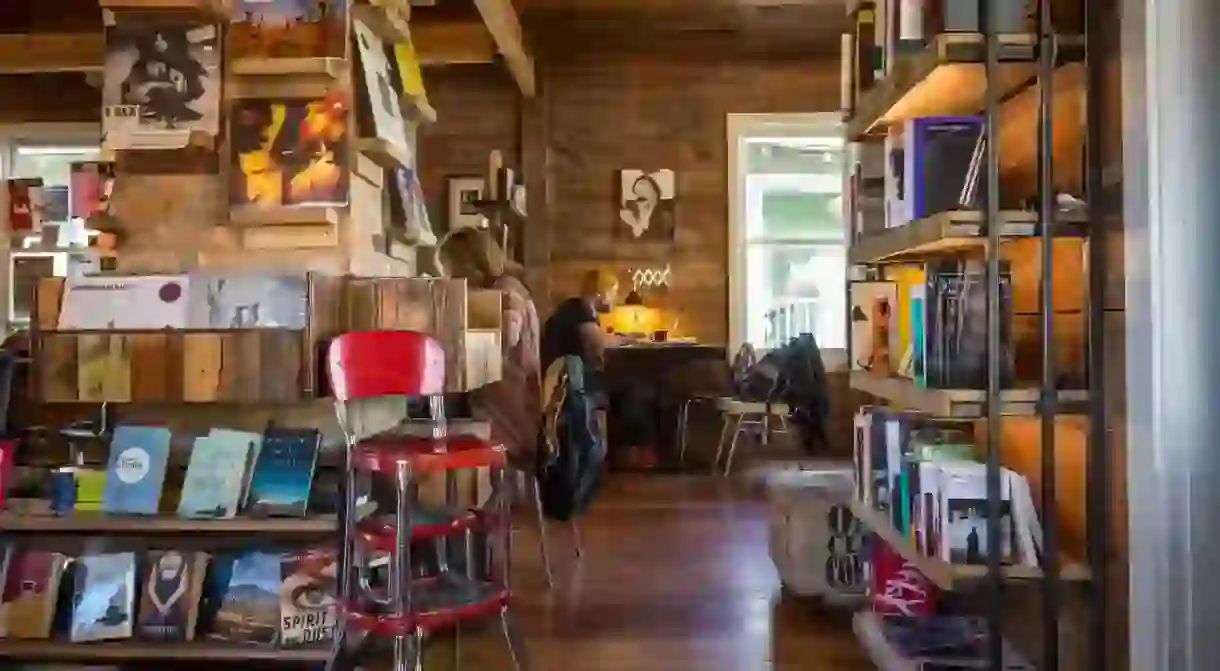 The Wild Detectives is a rustic bookstore with diverse titles of books and records for sale