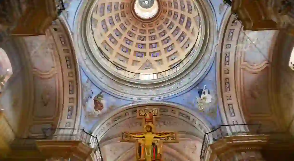 The impressive interior of the cathedral in Salta