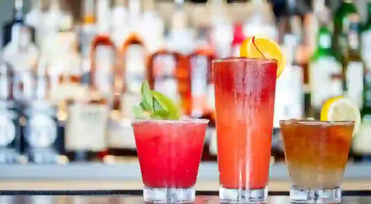 Fruity cocktail drinks