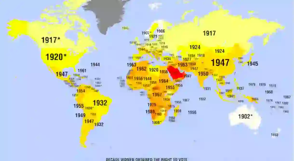 Womens suffrage map