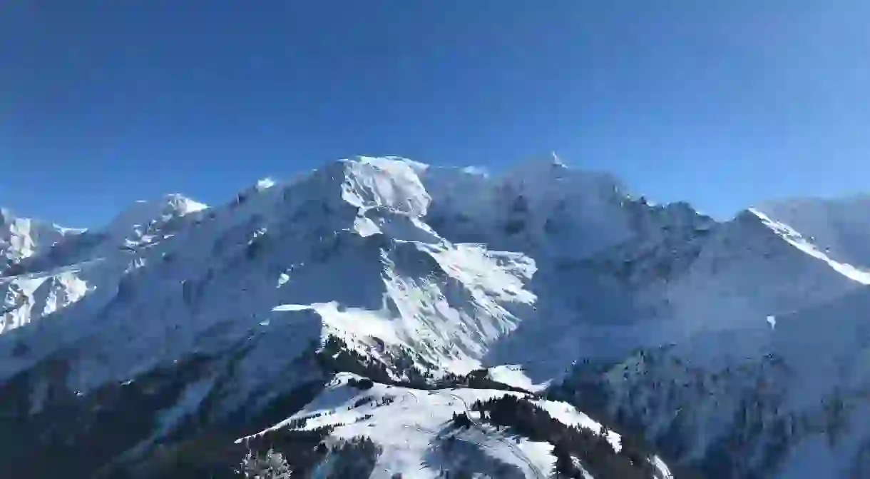 Snowy mountains outside Paris