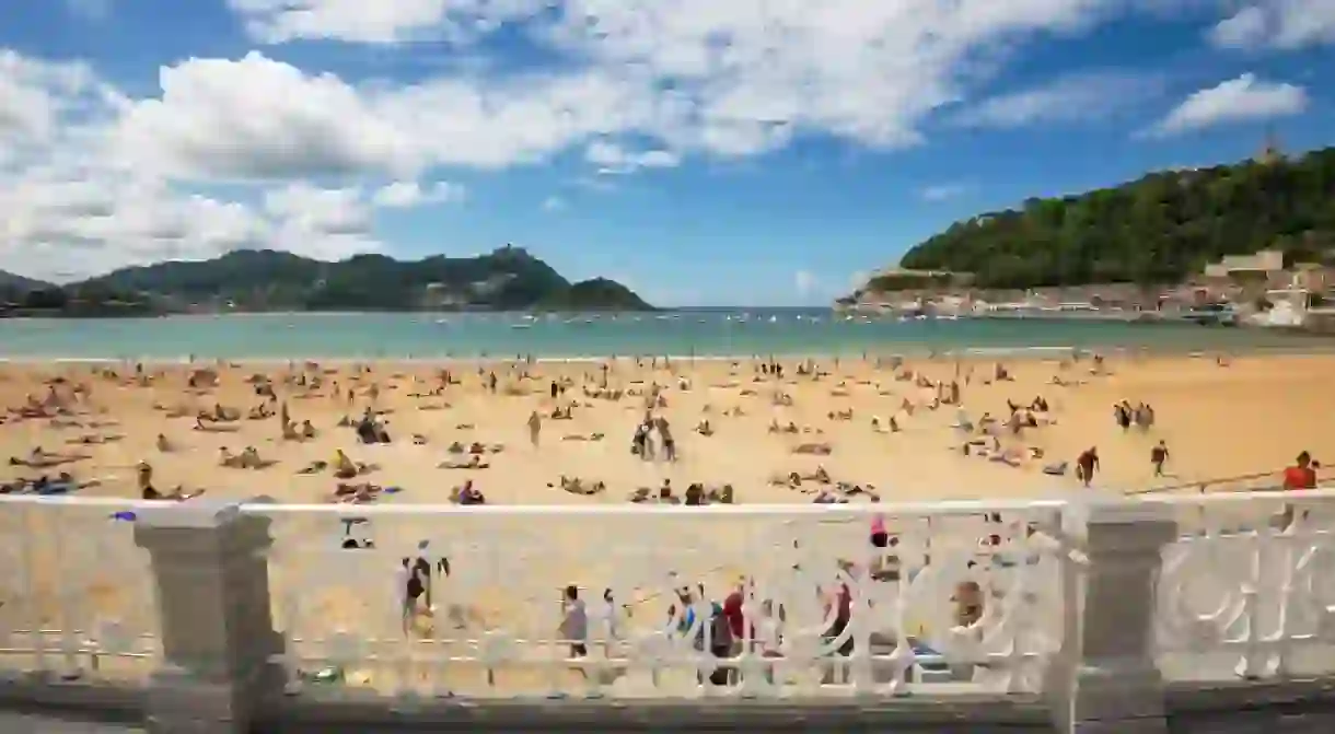 Playa De La Concha, San Sebastian Beach, Spain