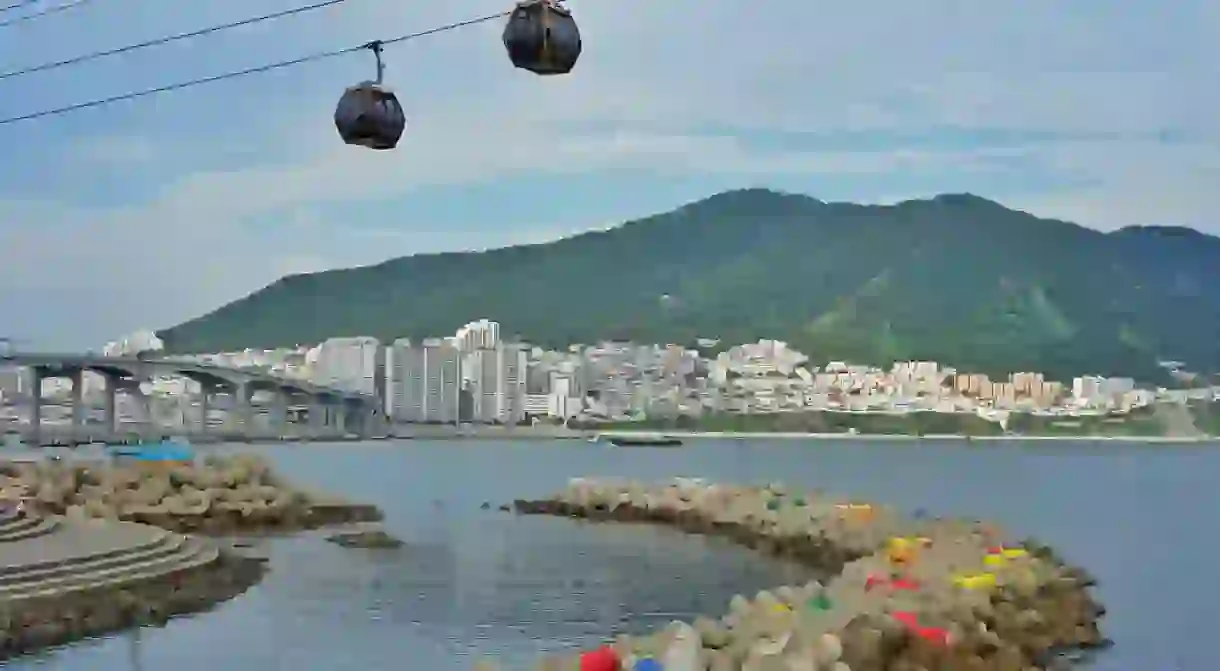 Cable car in Busan, South Korea