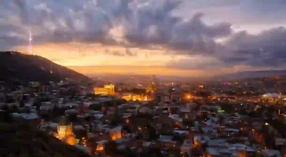 Tbilisi at sunset