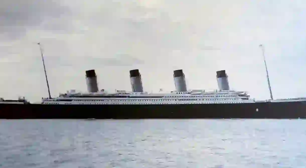 The Titanic pictured at Cobh Harbour