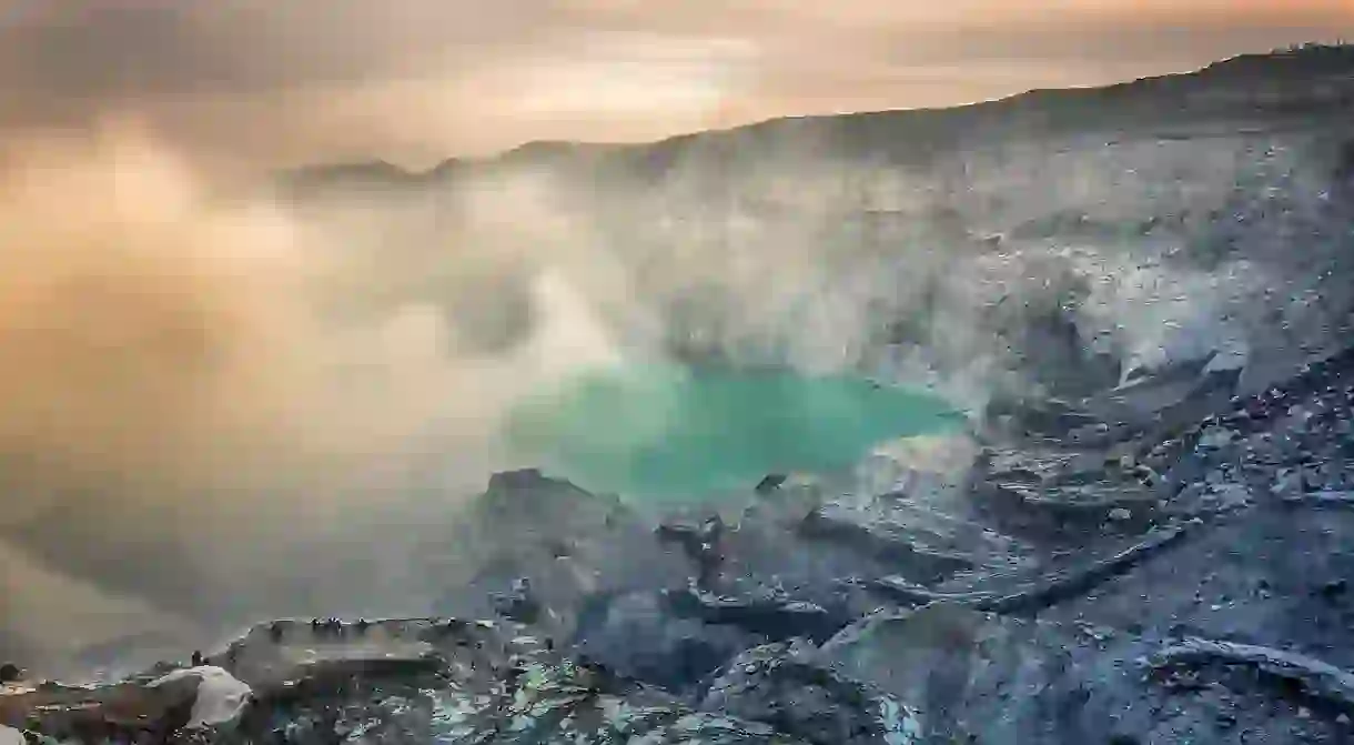 Ijen crater lake