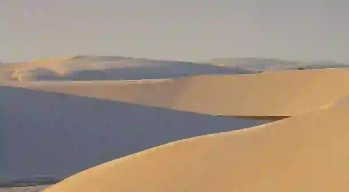 The soft colors of Lençóis Maranhenses in Brazil