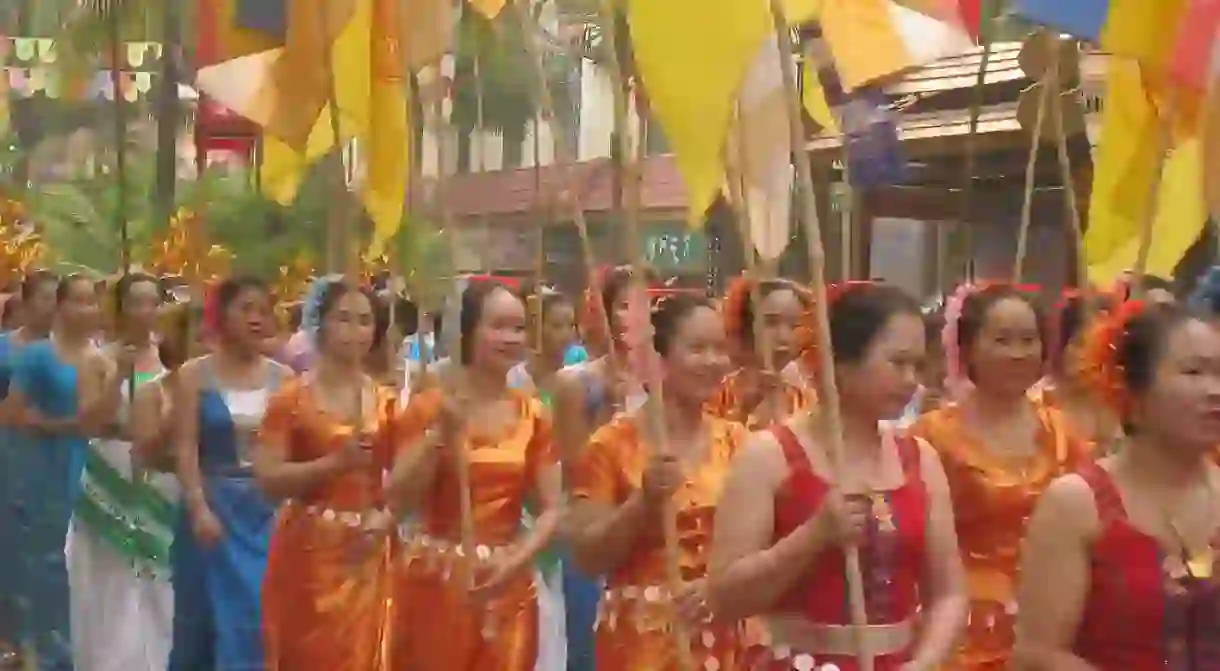 Dai Women Celebrate Thai New Year