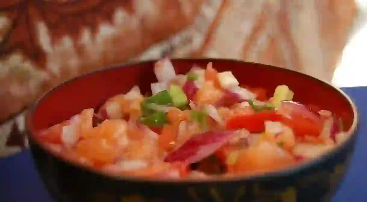 Lomi-lomi salmon is a mouthwatering side dish