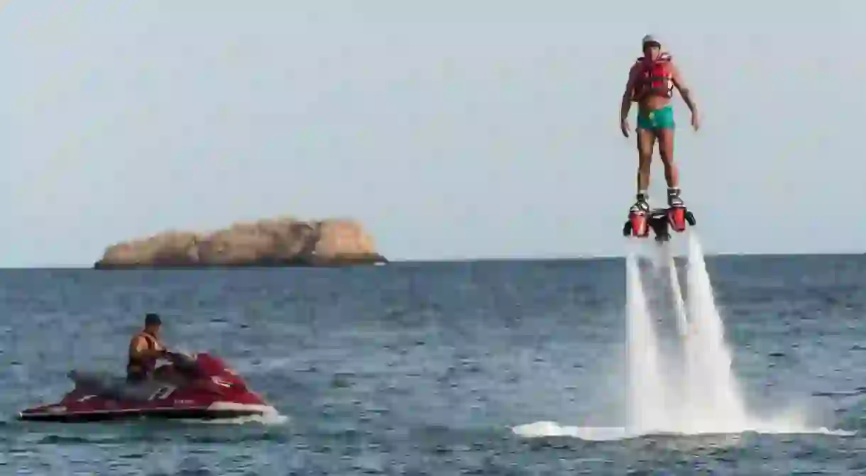 Jet Skiing and Flyboarding