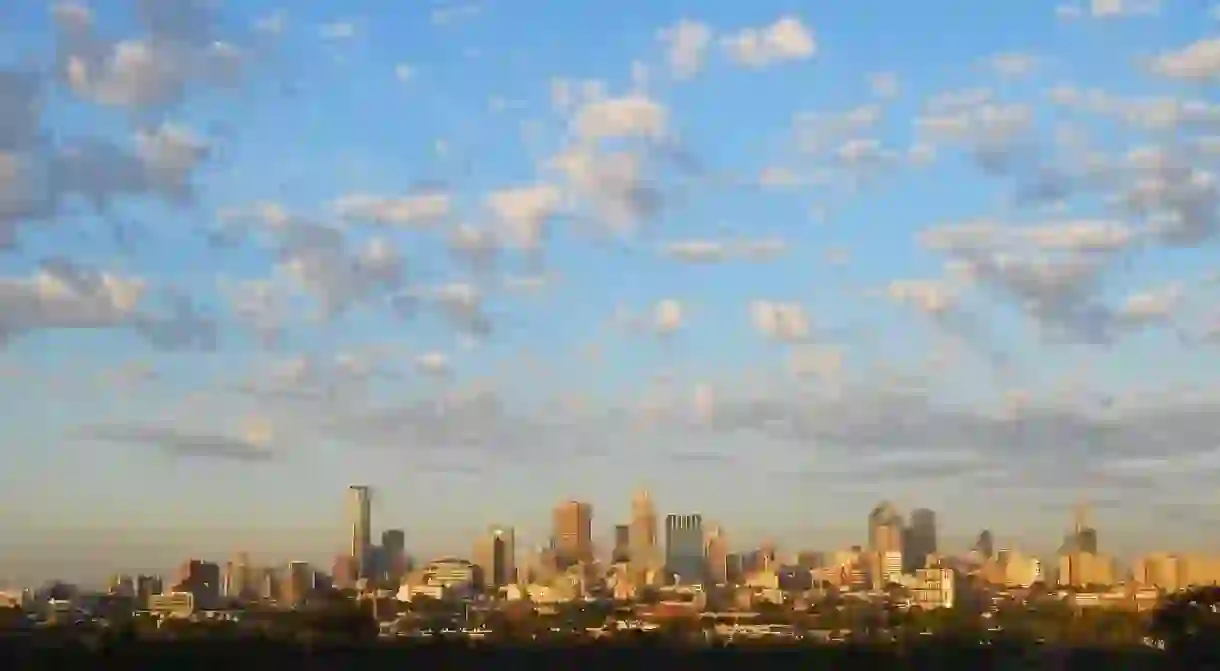 Melbourne skyline view from Kew