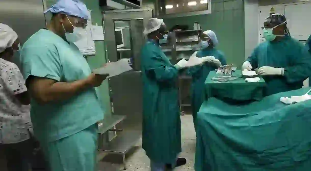 Nurses Conducting a Medical Readiness Training Exercise in Ghana