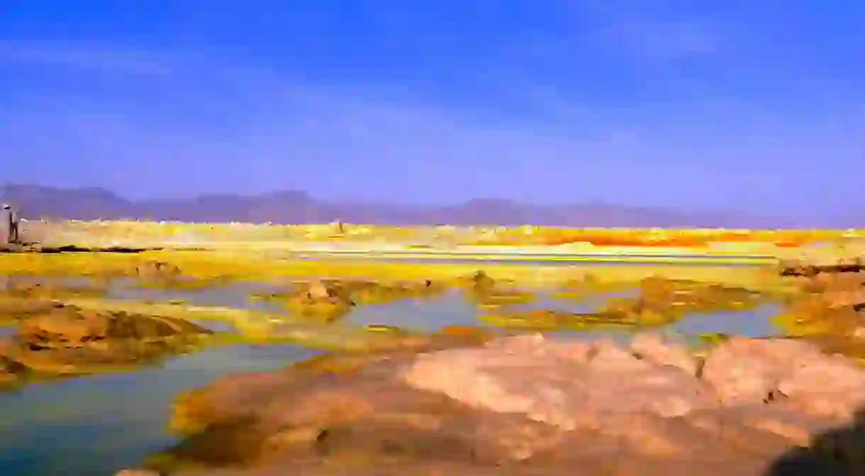 A lake in Afar, Ethiopia