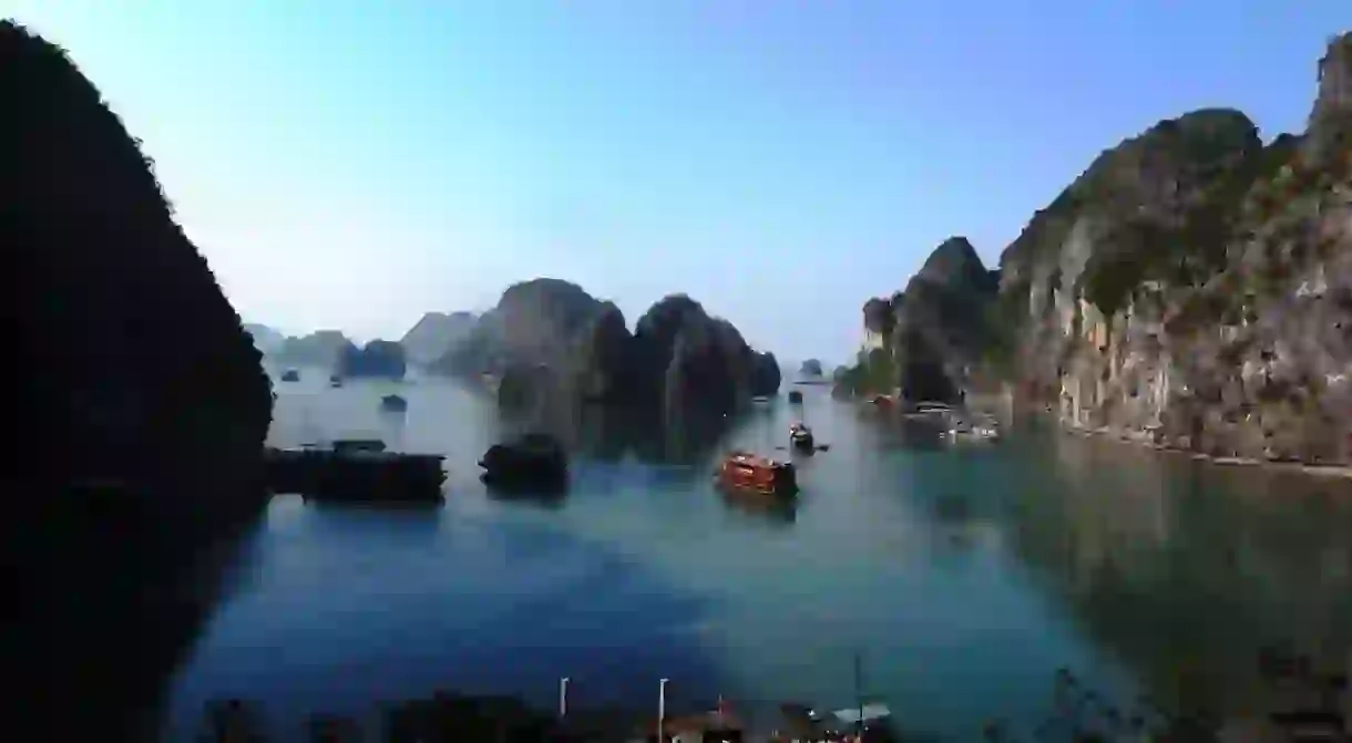 Tour boats in Ha Long Bay, Vietnam