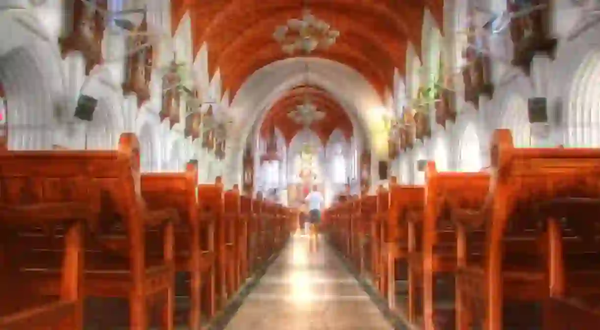 The San Thome Cathedral Basilica is one of the oldest churches in Chennai