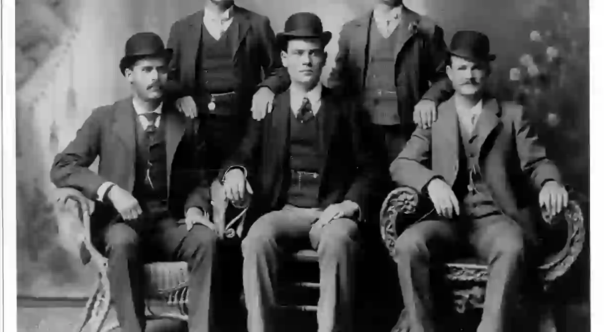 Butch Cassidy and the Sundance Kid are pictured with The Fort Worth Five