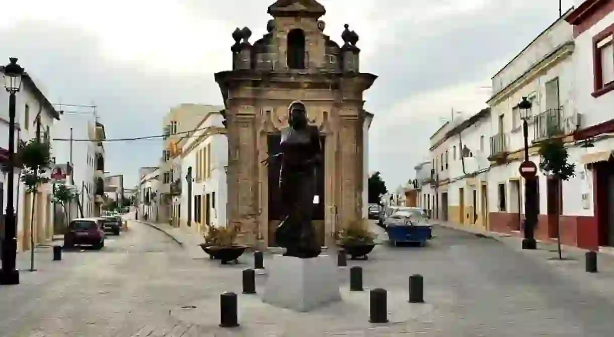 Statue of Jerezana flamenco singer La Paquera in Jerezs San Miguel neighbourhood