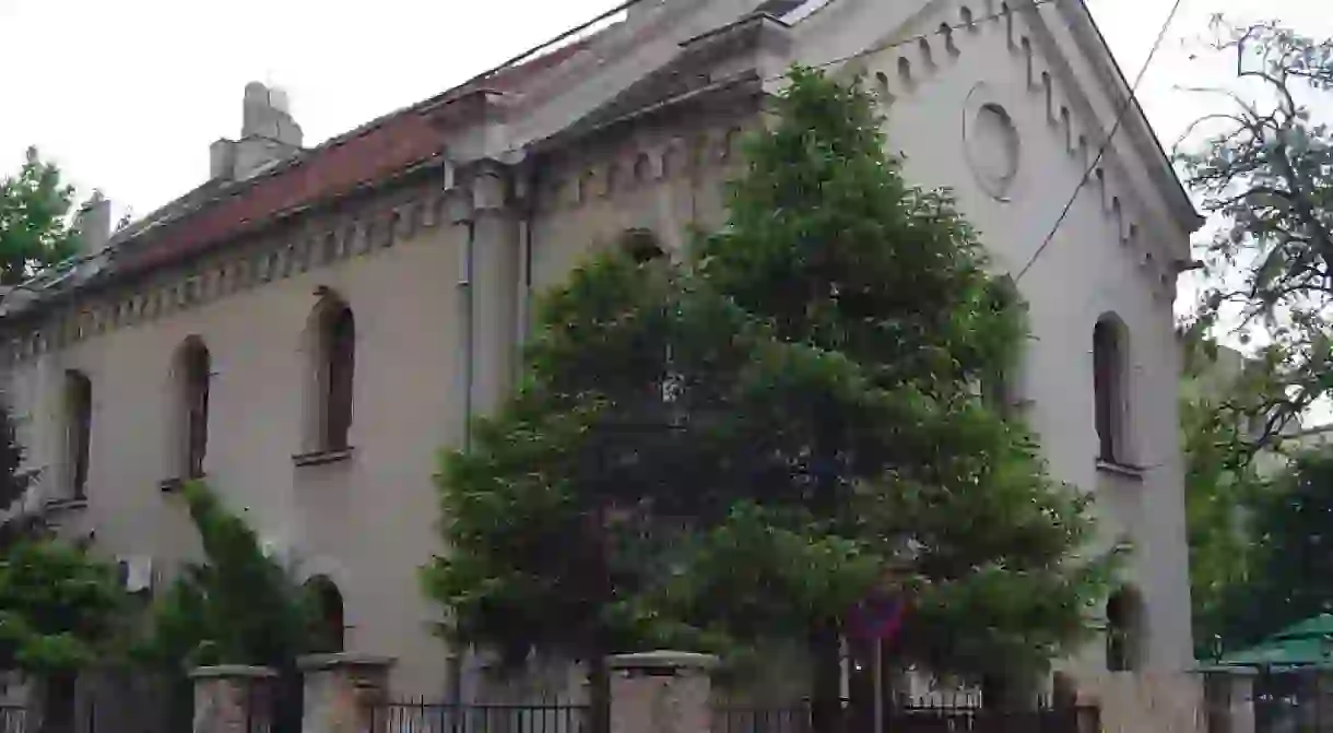 The synagogue in Zemun, one a house of worship, now a house of food