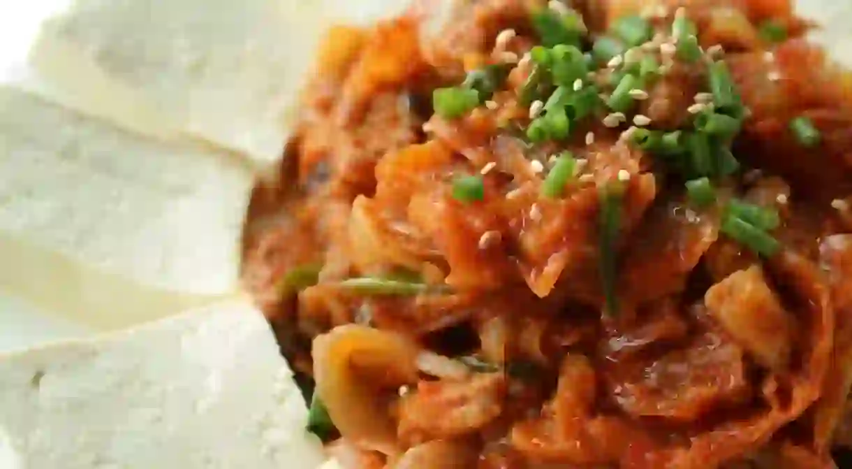 With over 100 known varieties, kimchi is ubiquitous throughout South Korea.