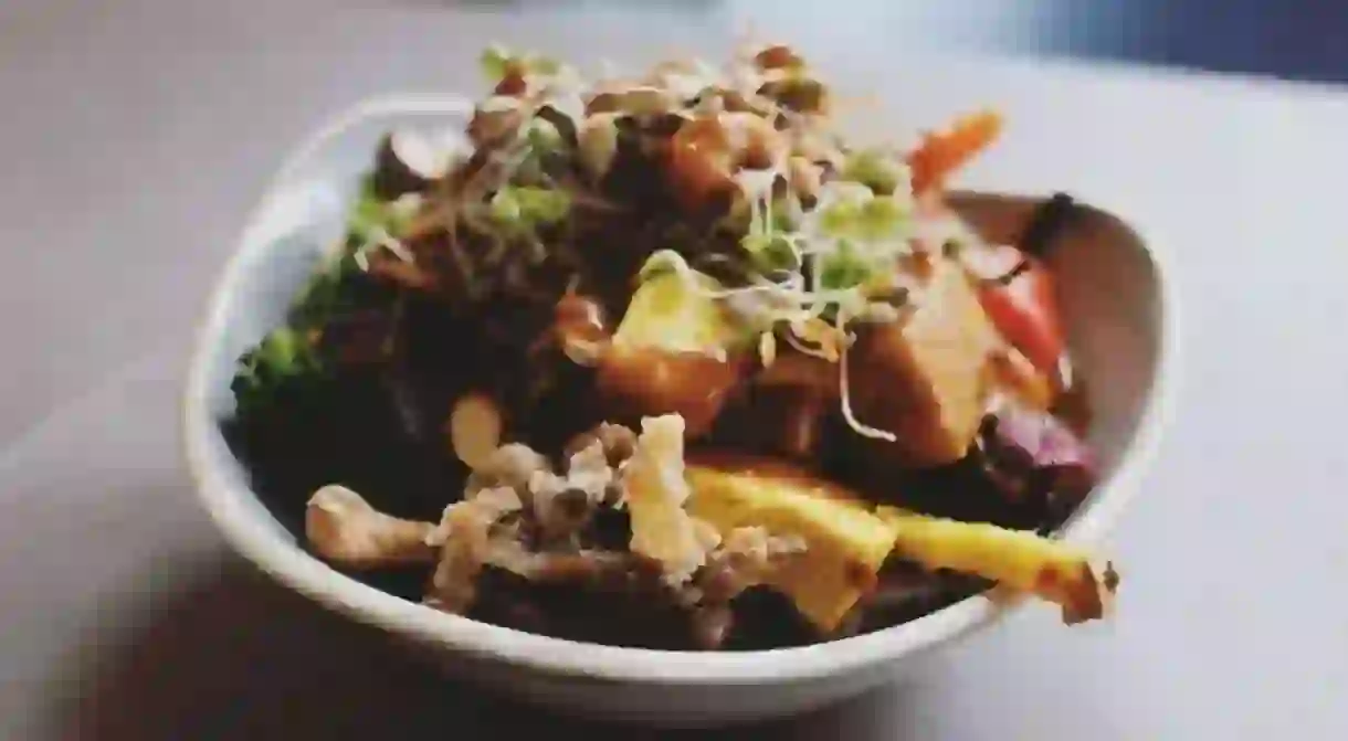 A buddha bowl at Nordvegan