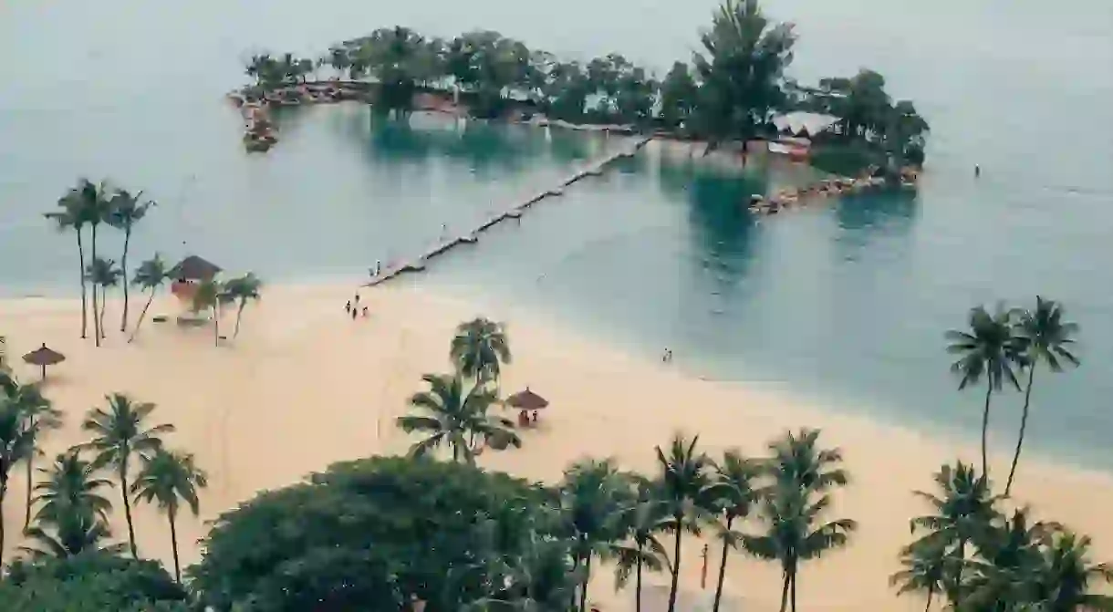 Sentosa on an aerial view