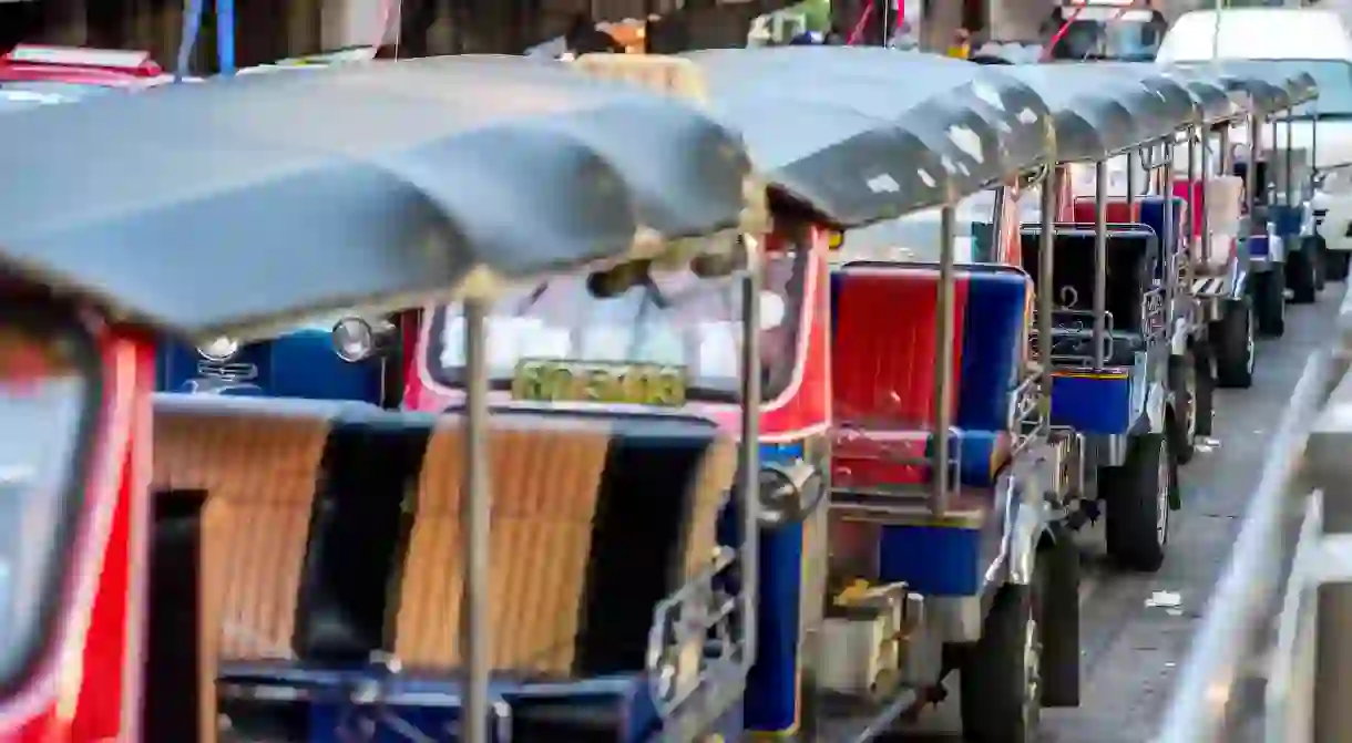 Tuk tuks are a popular form of transport in Cambodia