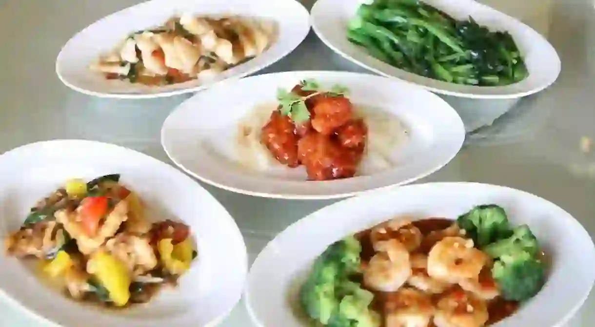 A spread of tasty Chinese dishes