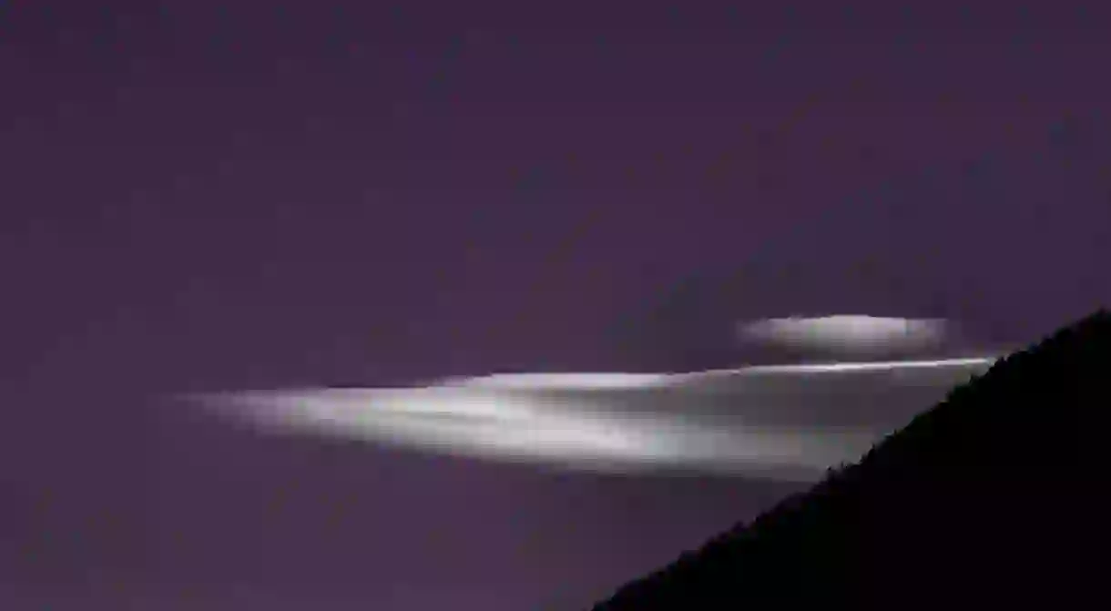 Clouds shaped like a UFO