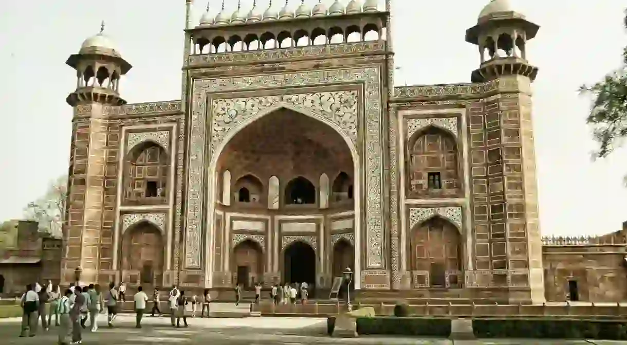 One of the entrance gates to the Taj Mahal, Agra