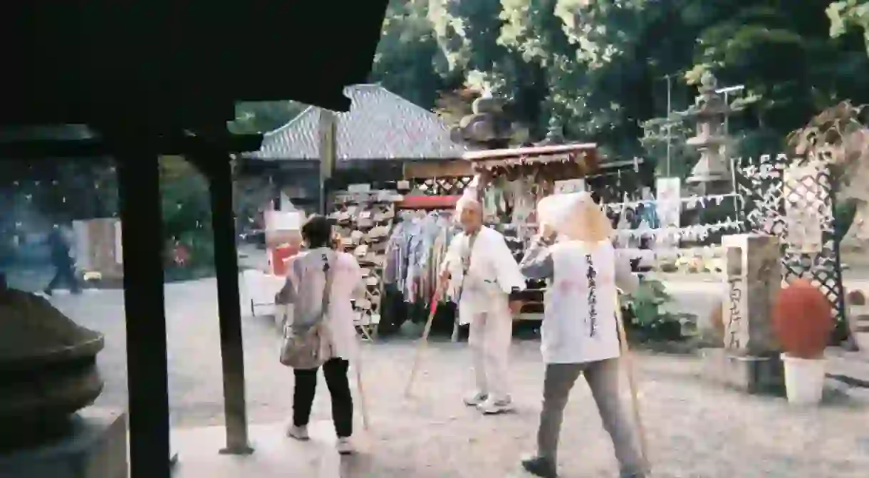 Walking through a village in Ehime