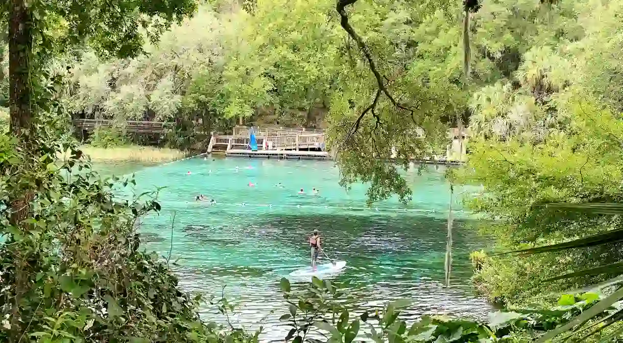 People swimming at Rainbow Springs, Florida, USA