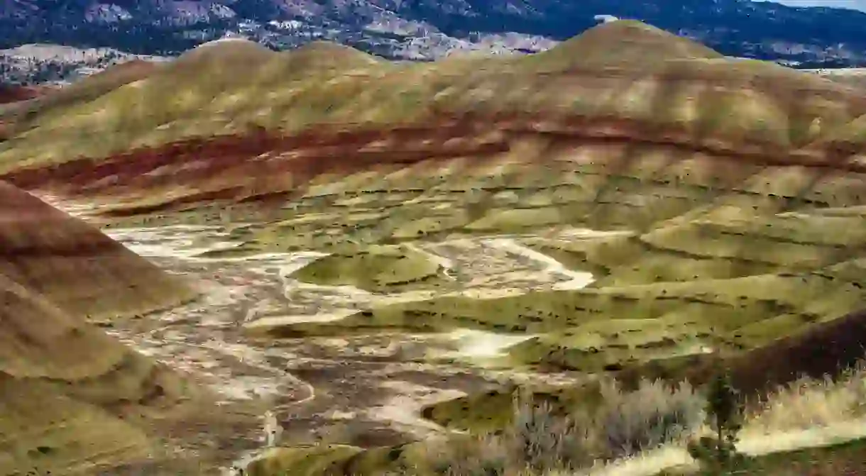 John Day Fossil Beds National Monuments breathtaking painted hills