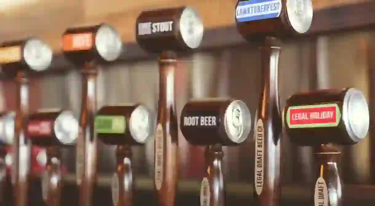 Legal Draft Beer Co. has a wide variety of craft beers on tap.