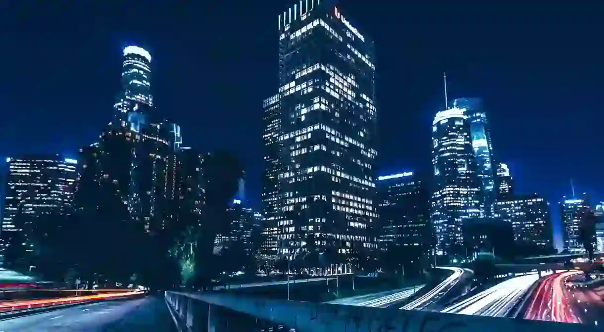 Downtown LA at night