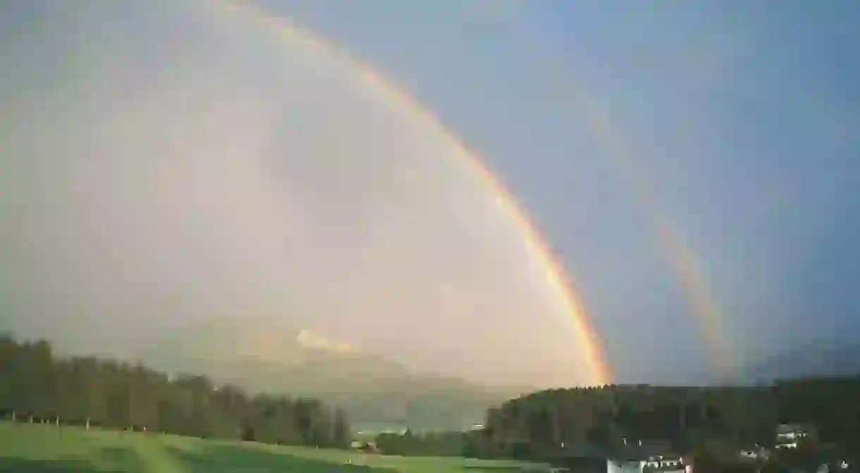 Rainbow near St. Johann in Tirol, Austria