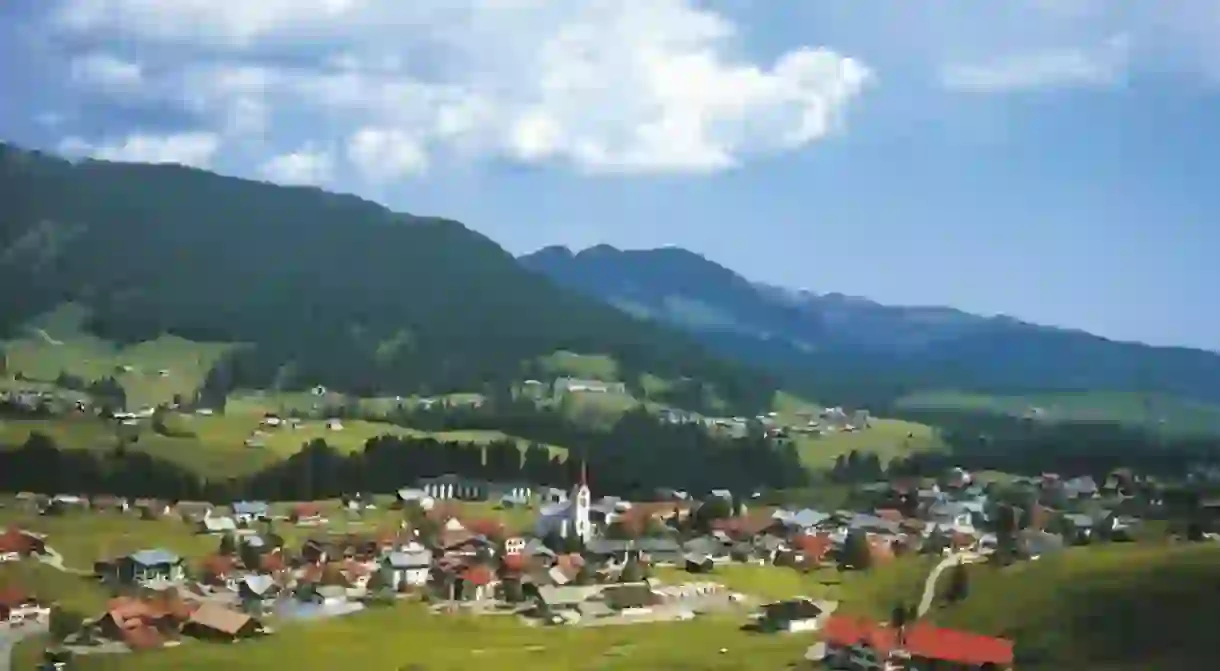 The nearby town of Kleinwalsertal