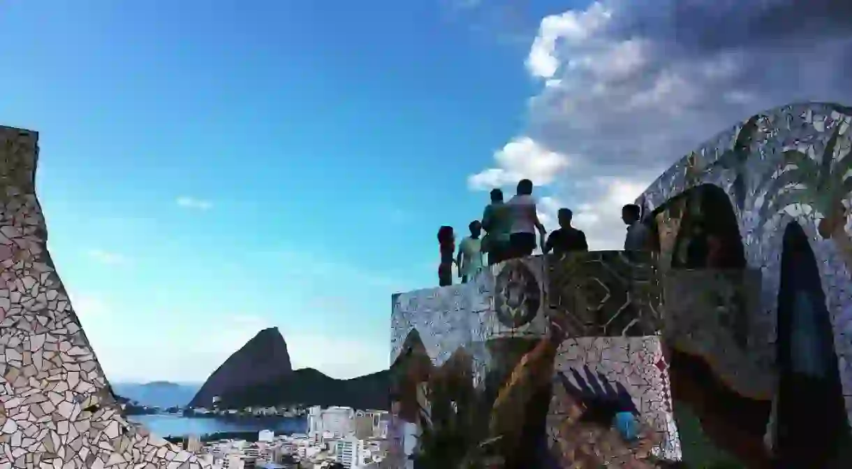 The Maze in Rio de Janeiro with stunning mosaics and a gorgeous view