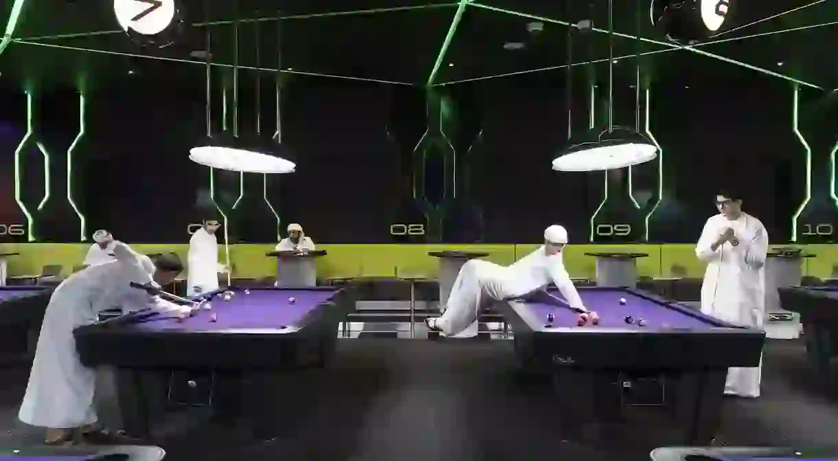 In this award-winning picture by Nick Hannes, Emirati boys are seen playing pool in Dubai