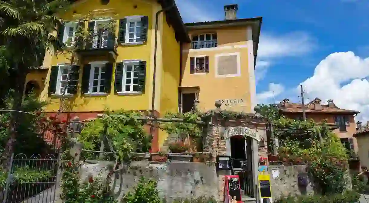 Al fresco dining in Carona, Switzerland