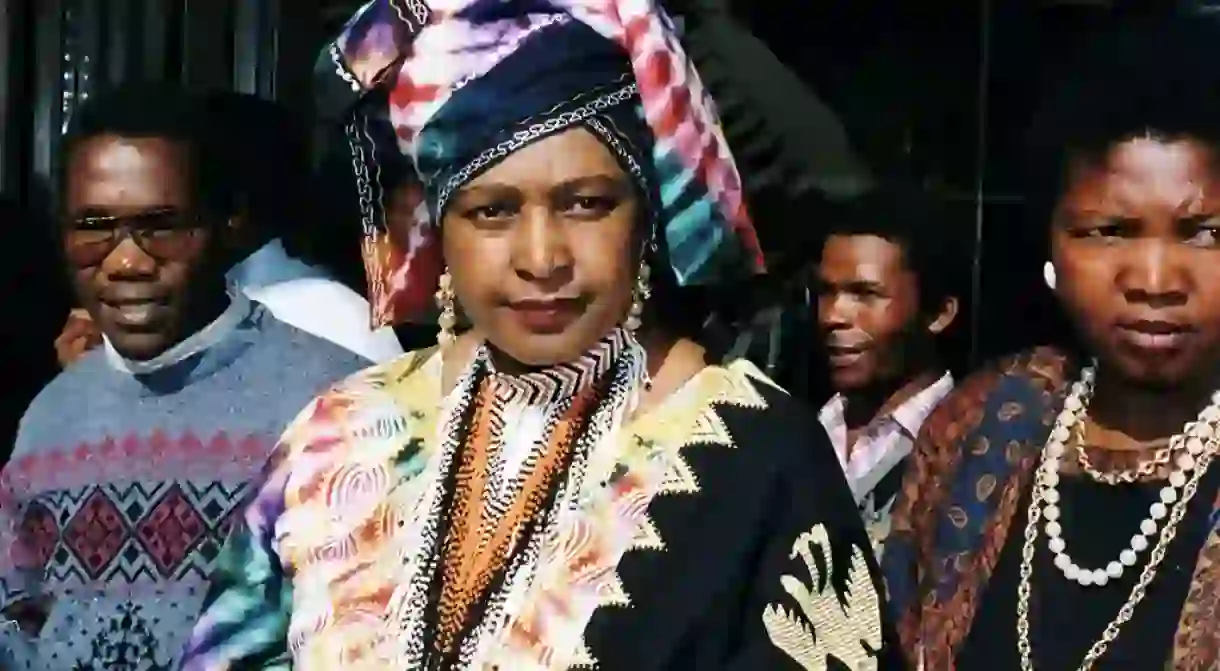 Winnie Mandela at the supreme court for Winnies trial