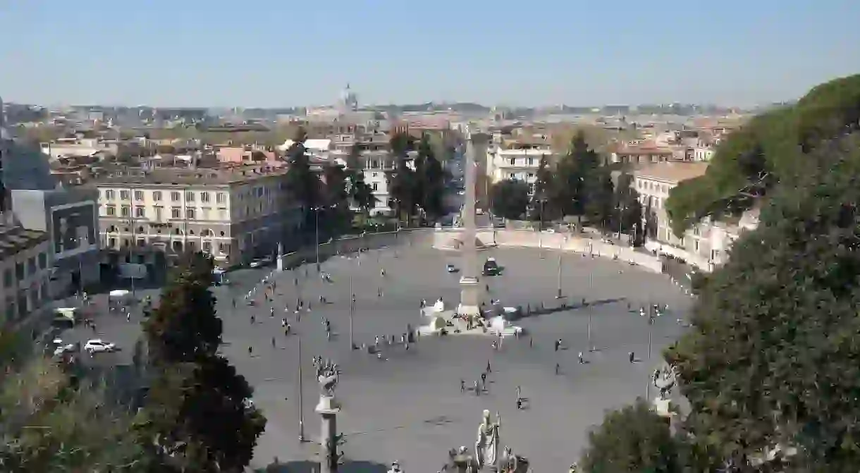 Piazza del Popolo as seen from the Pincian Hill