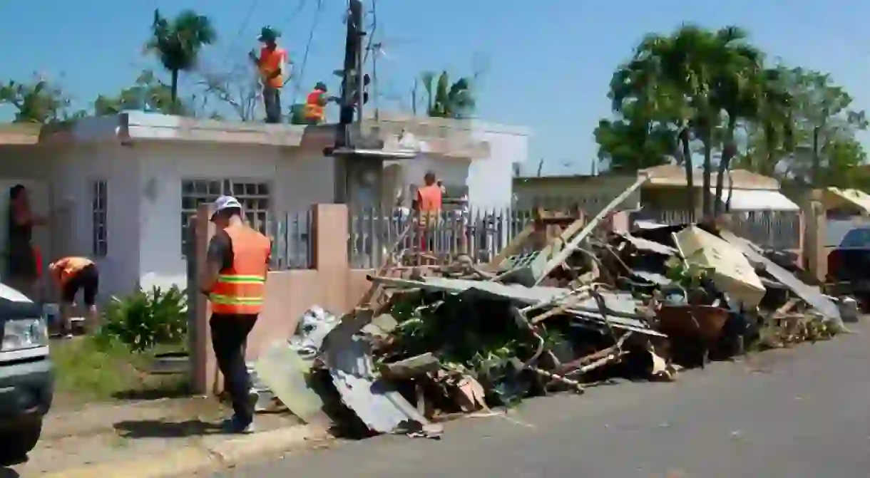 IRONMAN triathletes help with the relief effort in Puerto Rico