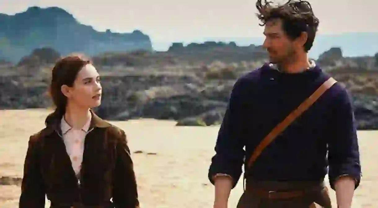 Lily James and Michiel Huisman star in The Guernsey Literary And Potato Peel Pie Society