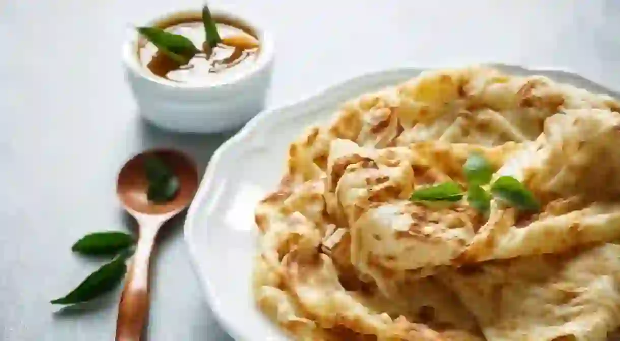 Roti Parata with curry sauce