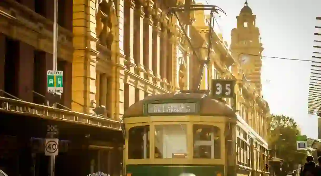 Running tram, Melbourne, Australia