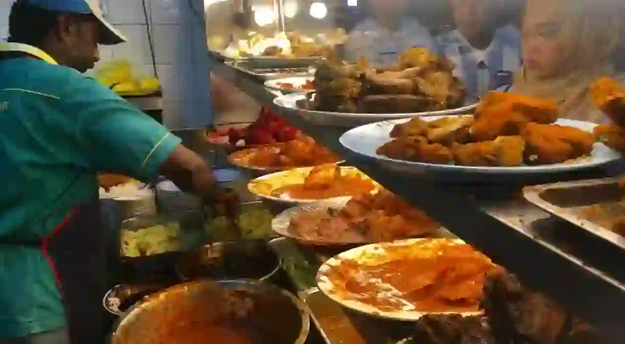 A typical Nasi Kandar restaurant in Kuala Lumpur