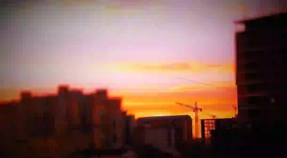 Sunset over Priština