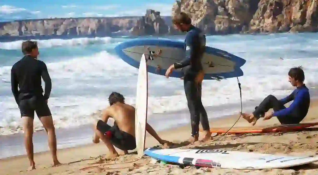 Surfing in Portugal