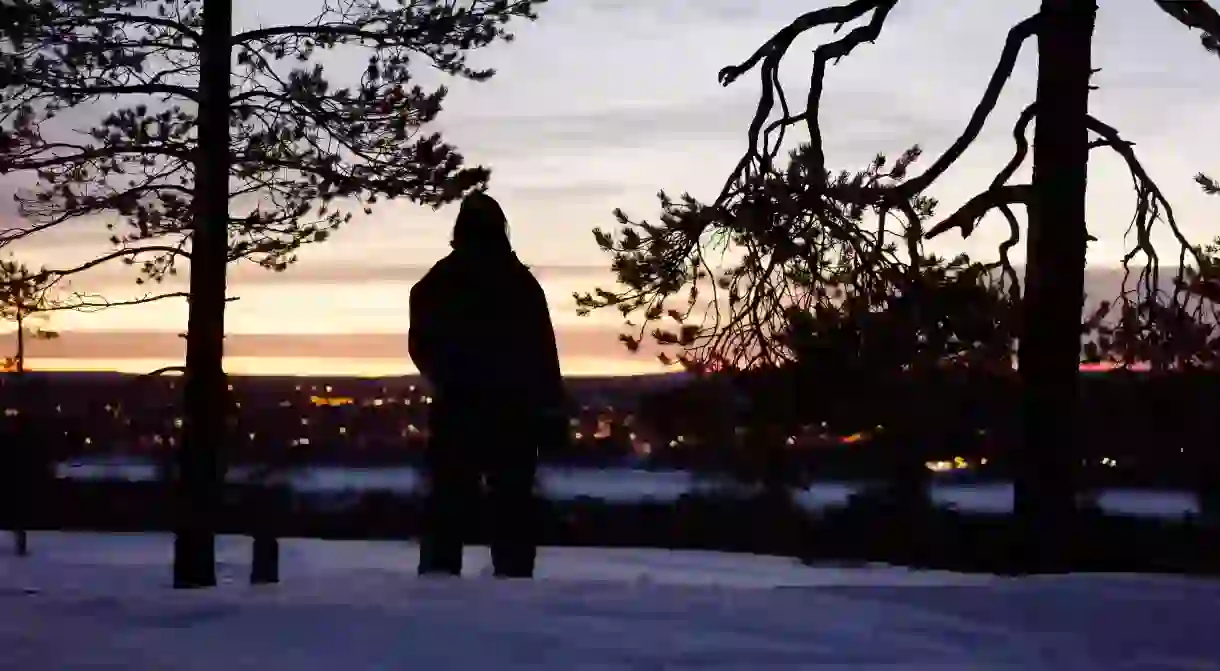 A view of Rovaniemi at sunset.