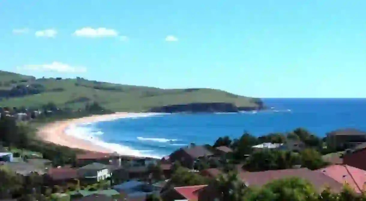 The town of Gerringong curves around iconic Werri Beach